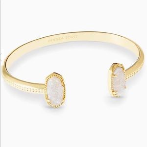 Iridescent Drusy & Gold Elton Cuff Bracelet